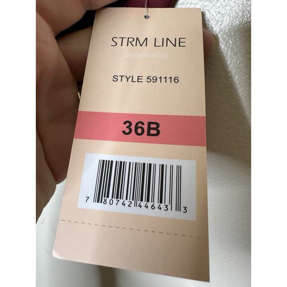 Strm Line Wireless Bra Size 36B Dark Red Lightly Padded NEW - Picture 5 of 7